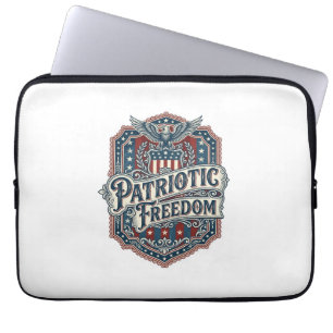 Patriotic Country Gospel Vector Graphic Tee Laptop Sleeve