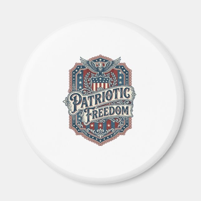 Patriotic Country Gospel Vector Graphic Tee Magnet (Front)