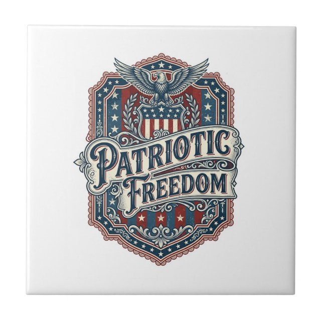 Patriotic Country Gospel Vector Graphic Tee Tile (Front)