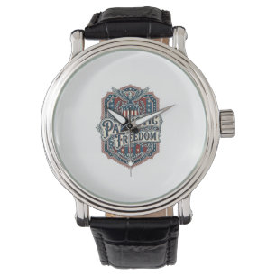 Patriotic Country Gospel Vector Graphic Tee Watch