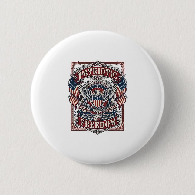 Patriotic County Parade Vector Graphic Tee_1 6 Cm Round Badge (Front)