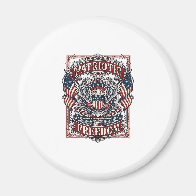 Patriotic County Parade Vector Graphic Tee_1 Magnet (Front)
