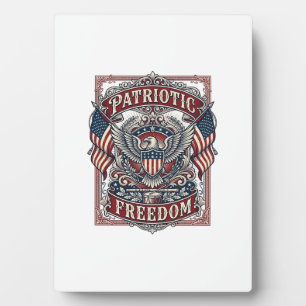 Patriotic County Parade Vector Graphic Tee_1 Plaque