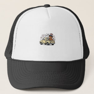 Patriotic Cow 4th of July Truck Vector Design_1 Trucker Hat