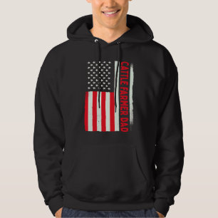 Patriotic Cow Farming Farm Agriculture Cattle Farm Hoodie