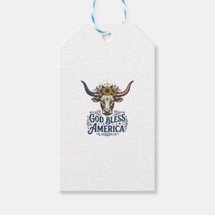 Patriotic Cow God Bless America Vintage Shirt Desi Gift Tags