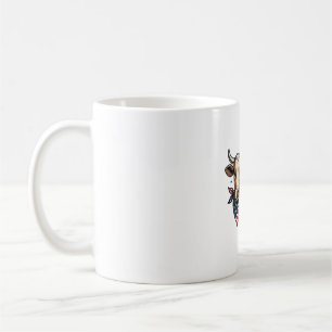 Patriotic Cow Red White Moo 4th of July Shirt Desi Coffee Mug