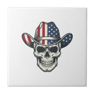 Patriotic Cowboy Skull Vintage Engraving Shirt_1 Tile