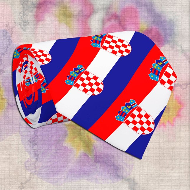 Patriotic Croatia Tie, fashion Croatian Flag Tie (Creator Uploaded)