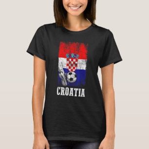Patriotic Croatian Soccer Player  Croatia Flag Soc T-Shirt