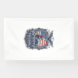 Patriotic Cross Stitcher Vector Graphic Tee_1 Banner