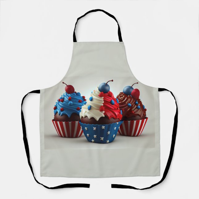 Patriotic Cupcakes Apron (Front)