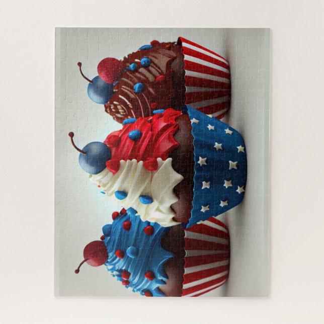 Patriotic Cupcakes Jigsaw Puzzle (Vertical)
