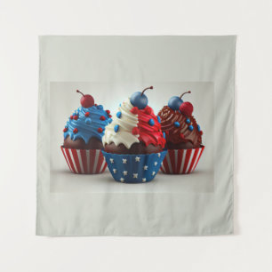 Patriotic Cupcakes Tapestry