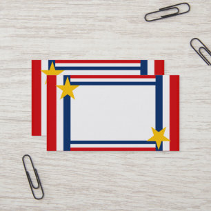 Patriotic Customisable Business Cards