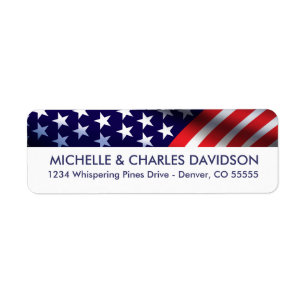 Patriotic Customised Return Address Labels