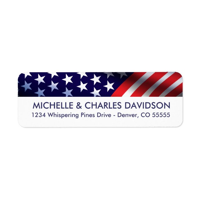Patriotic Customised Return Address Labels (Front)