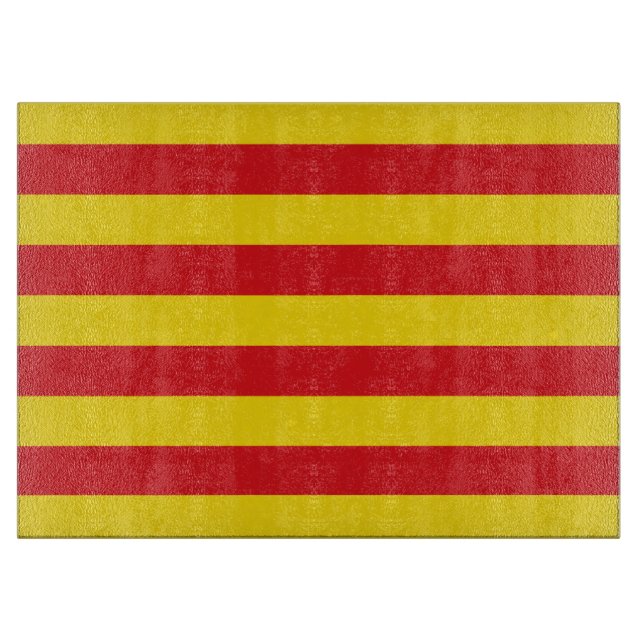 Patriotic cutting board with Flag of Catalonia (Front)