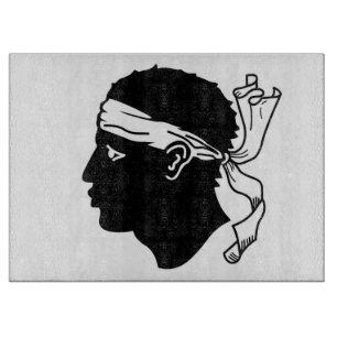 Patriotic cutting board with Flag of Corsica