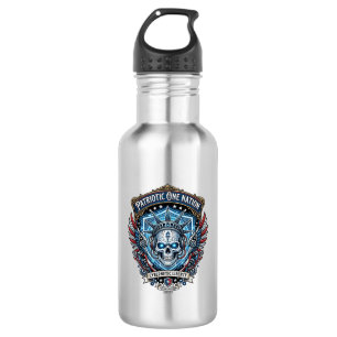 Patriotic Cyber Liberty Skull Cyberpunk Future Fre 532 Ml Water Bottle