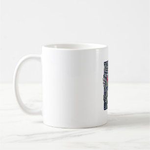 Patriotic Cyber Liberty Skull Cyberpunk Future Fre Coffee Mug