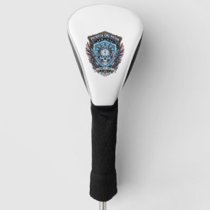 Patriotic Cyber Liberty Skull Cyberpunk Future Fre Golf Head Cover