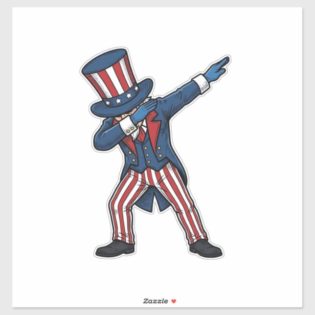 Patriotic Dabbing Character Vintage Vector Design_ (Sheet)