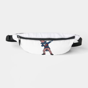 Patriotic Dabbing Character Vintage Vector Design_ Bum Bags