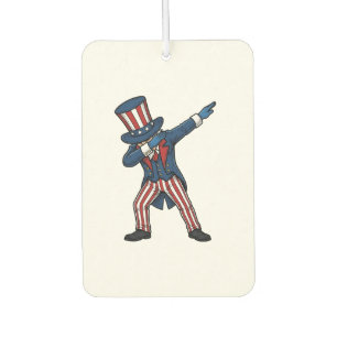 Patriotic Dabbing Character Vintage Vector Design_ Car Air Freshener