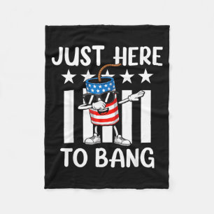 Patriotic dabbing firecracker usa for july fourth  fleece blanket