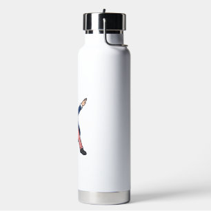 Patriotic Dabbing Gentleman Vintage Vector Design_ Water Bottle