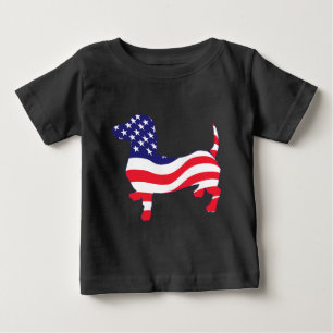 Patriotic Dachshund Baby T-Shirt