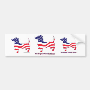 Patriotic Dachshund - Doxie Bumper Sticker