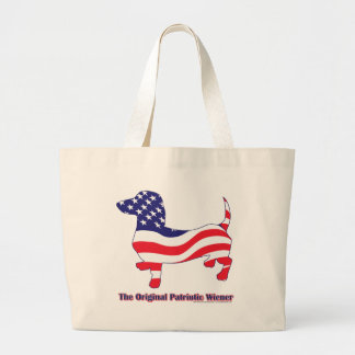 Patriotic Dachshund - Doxie Large Tote Bag