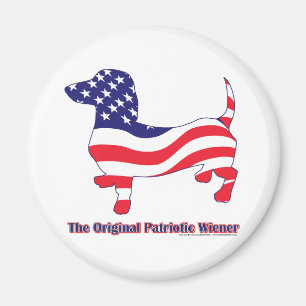 Patriotic Dachshund - Doxie Magnet