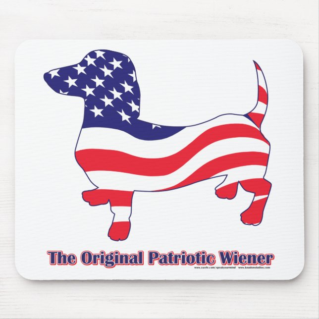 Patriotic Dachshund - Doxie Mouse Mat (Front)