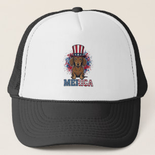 Patriotic Dachshund Merica Vintage Dog Shirt_1 Trucker Hat