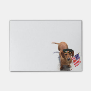 Patriotic Dachshund post it notes