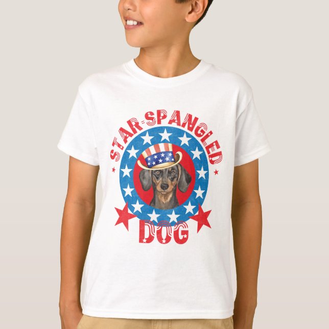Patriotic Dachshund T-Shirt (Front)