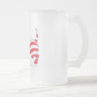 Patriotic Dachshund -USA Frosted Glass Beer Mug