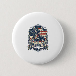 Patriotic Dachshund Vector Graphic Tee_1 6 Cm Round Badge