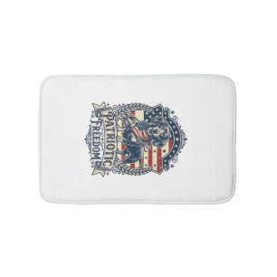 Patriotic Dachshund Vector Graphic Tee_1 Bath Mat