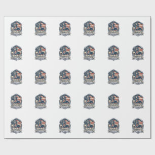 Patriotic Dachshund Vector Graphic Tee_1 Wrapping Paper
