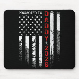 Patriotic Dad 2026 Promoted To Daddy Est 2026 New Mouse Mat