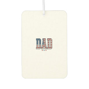 Patriotic Dad American Flag Vintage Vector Design_ Car Air Freshener