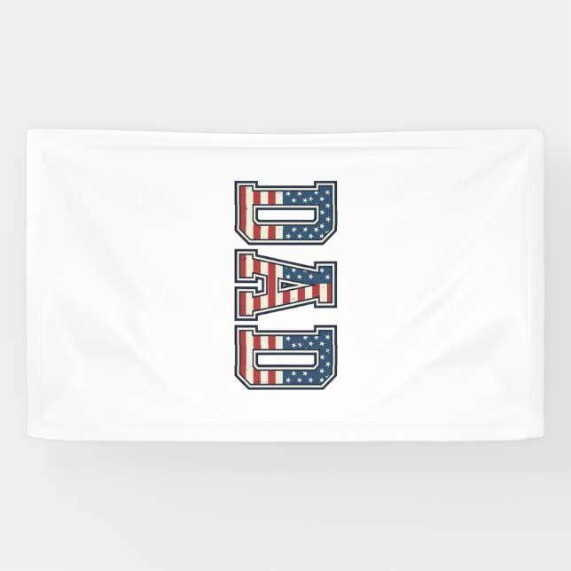 Patriotic Dad Flag Lettering Vector Design_1 Banner (Horizontal)