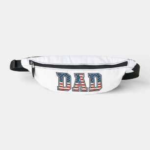 Patriotic Dad Flag Lettering Vector Design_1 Bum Bags