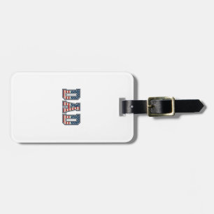 Patriotic Dad Flag Lettering Vector Design_1 Luggage Tag