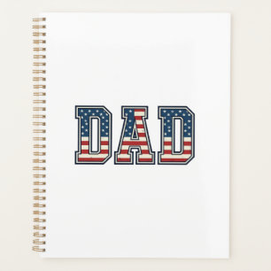 Patriotic Dad Flag Lettering Vector Design_1 Planner