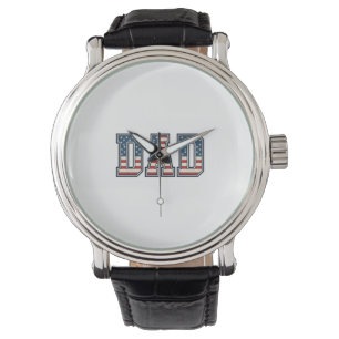 Patriotic Dad Flag Lettering Vector Design_1 Watch